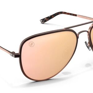 Rose Gold Aviator Sunglasses